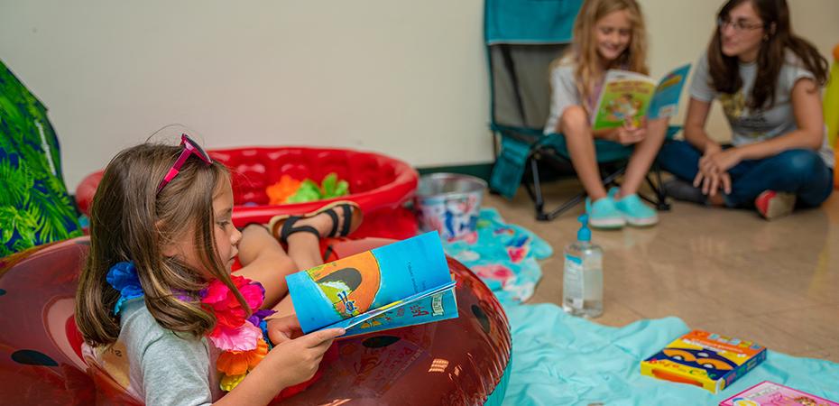 Youngsters in a St. Bonaventure University summer reading program